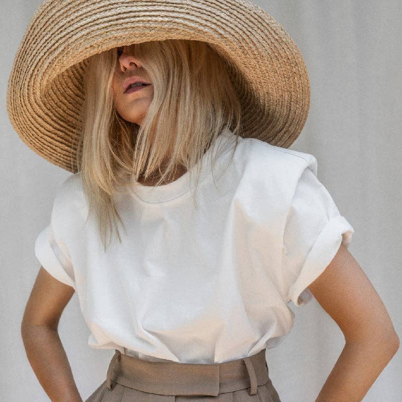 Urban White Short Sleeves T-Shirt Top for wholesale on Faire2