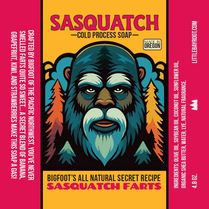 Little Bay Root - Wholesale Bar Soap - Sasquatch Farts | Natural Bigfoot Themed Soap2