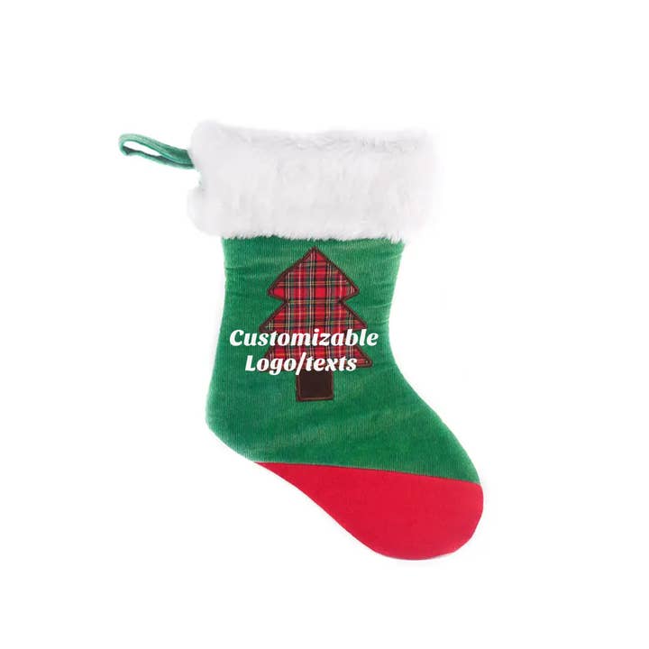 16" Christmas Customizable Socks | Holiday Christmas Plush for wholesale by Plushland
