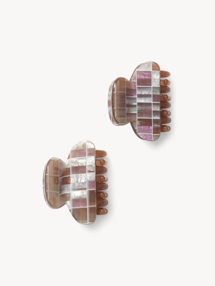 Twee Erfgoed Klauwen in Bruine Schelp Ruitjespatroon voor wholesale door MACHETE