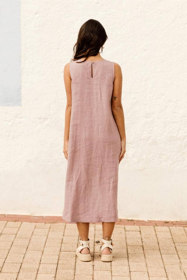 MagicLinen (We handle U.S. import procedures for you) - Wholesale Jurk - Dames - Royal Toscana mouwloze linnen jurk9