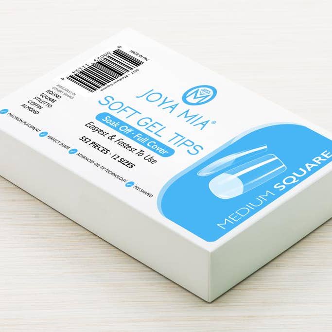 JOYA MIA - Wholesale Press-on/fake nails - Soft Gel Nail Tips Full Cover - Clear Soft Pre-buff PMMA False Press on Nail Tips8