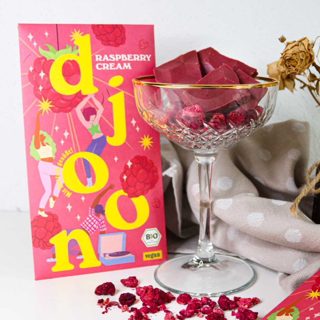 djoon – Engroshandel Chokoladebar – Date chocolate: hindbærcreme (økologisk)6