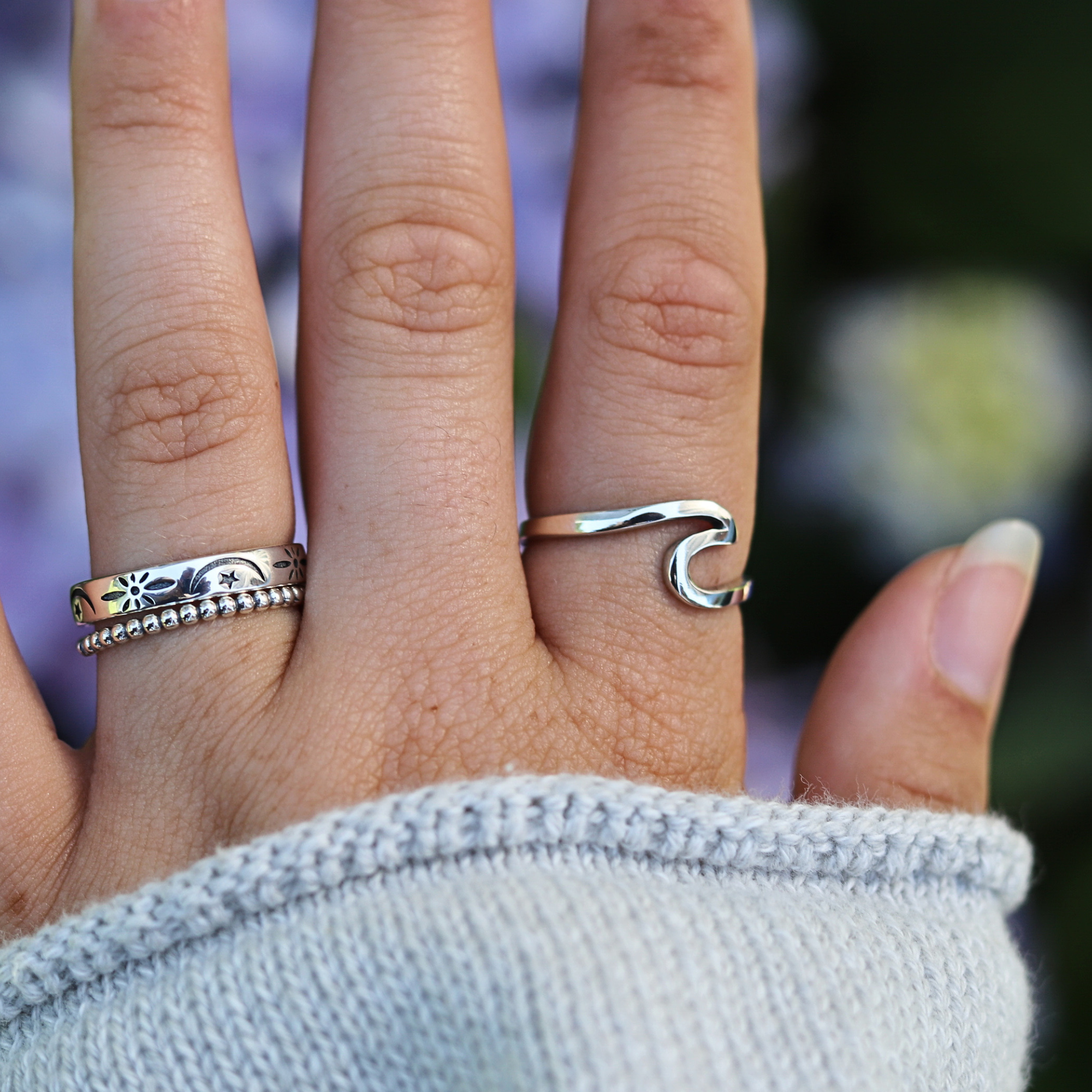 Moonrise Jewelry - Wholesale Band/Stacked Ring - R-3 Wave Ring1