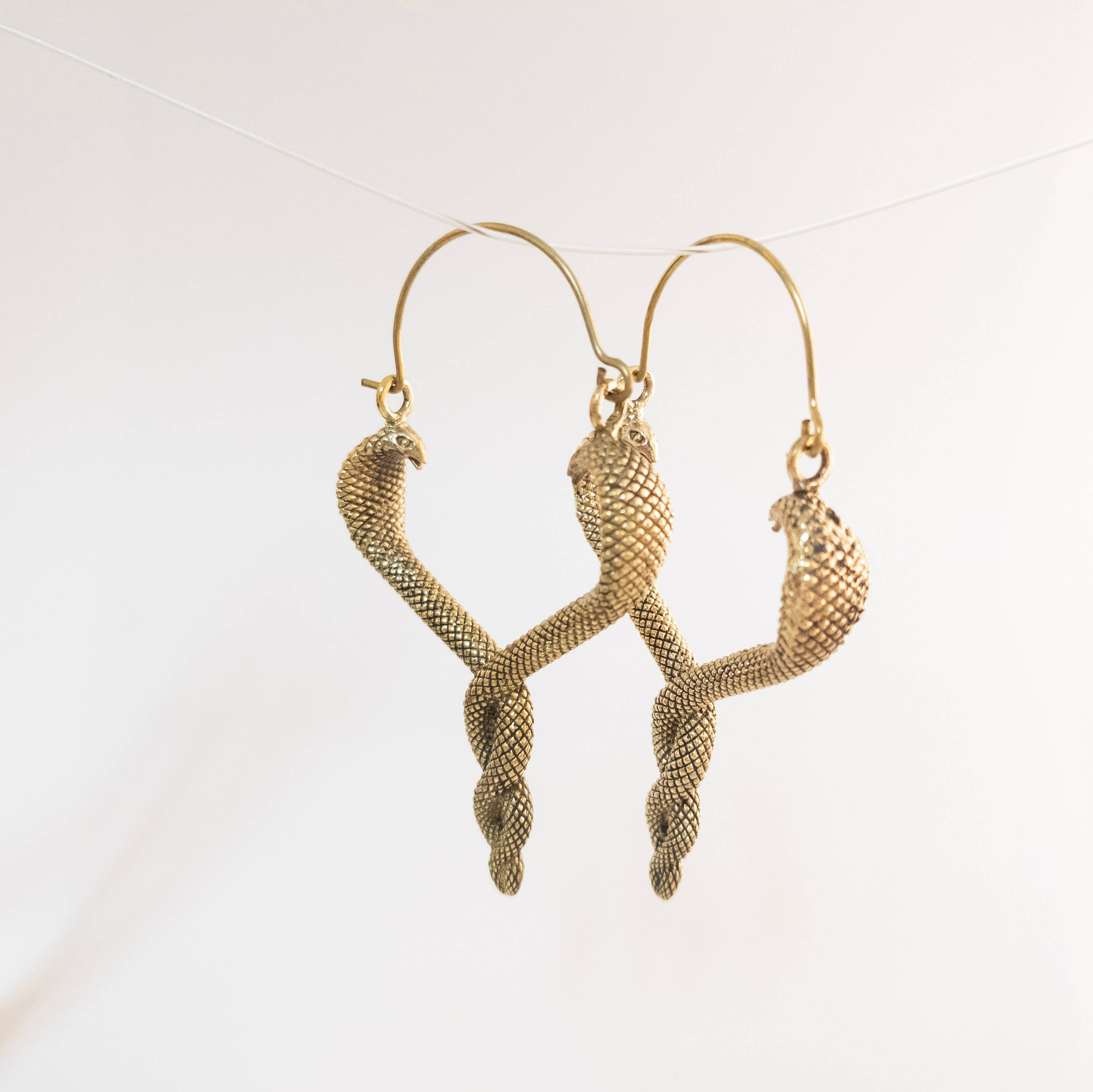 Tenzing Collections - Wholesale Dangle Earrings - Snake Earrings, Golden and Silver0