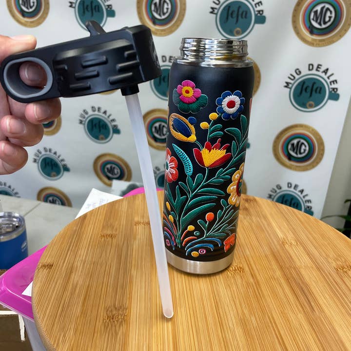 Mug Dealer Jefa - Wholesale Water Bottle - Flores water bottle3
