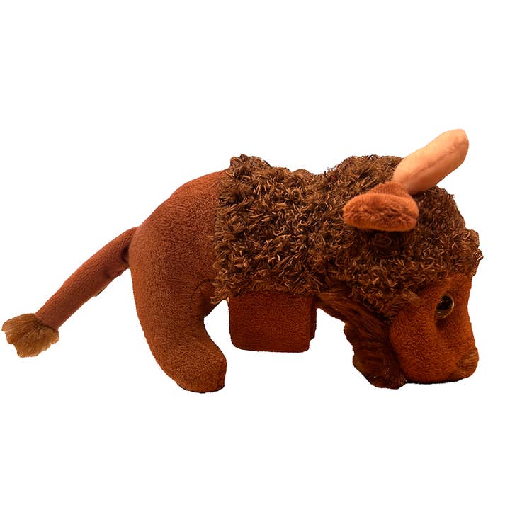 Texas Toy Distribution - Wholesale Stuffed/Plush Toy - Kids & Baby - Buffalo Plush Stuffed Animal with Slap Bracelet