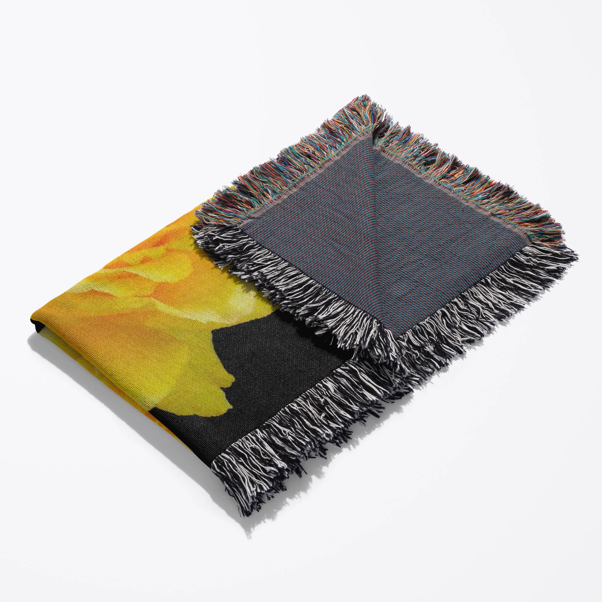 3dRose - Wholesale Throw Blanket - 3dRose, Yellow Rose Close up photograph ofyellow rose of texas isolated on black background, Blanket3