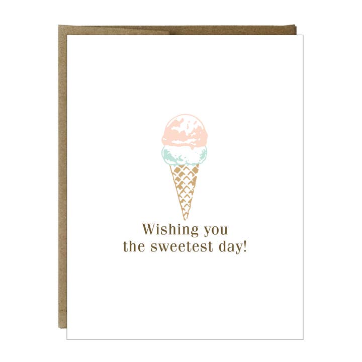 Carte de voeux Ice Cream Sweetest Day pour la vente par Idea Chic