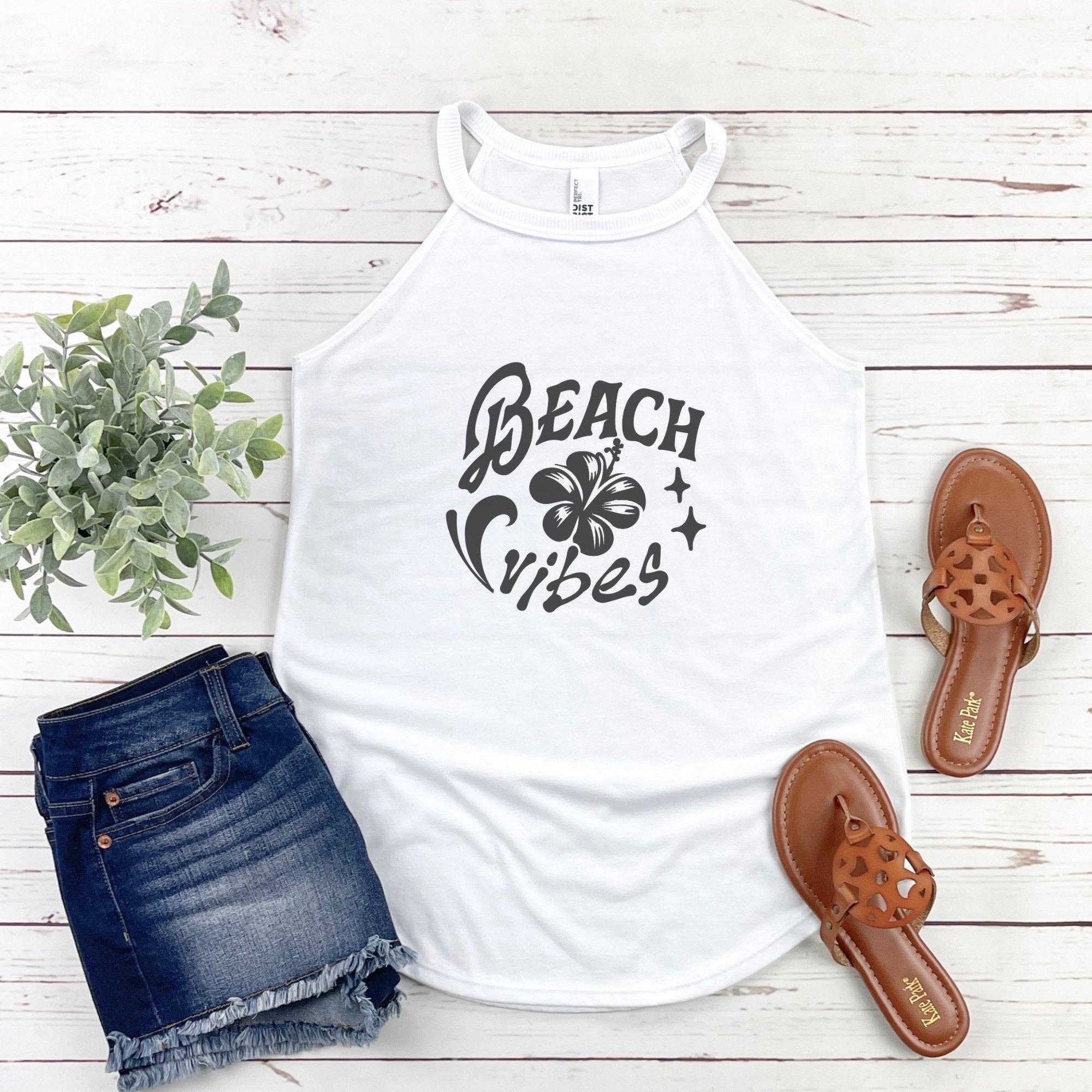 Trendznmore - Modern Graphic Apparel - Wholesale Tank Top - Women's - Beach Vibes Rocker Tank0