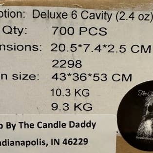 The Candle Daddy - Wholesale Wax Melt - Case of 700 Wax Melt Clamshells NEW 2.4oz - Ship from USA