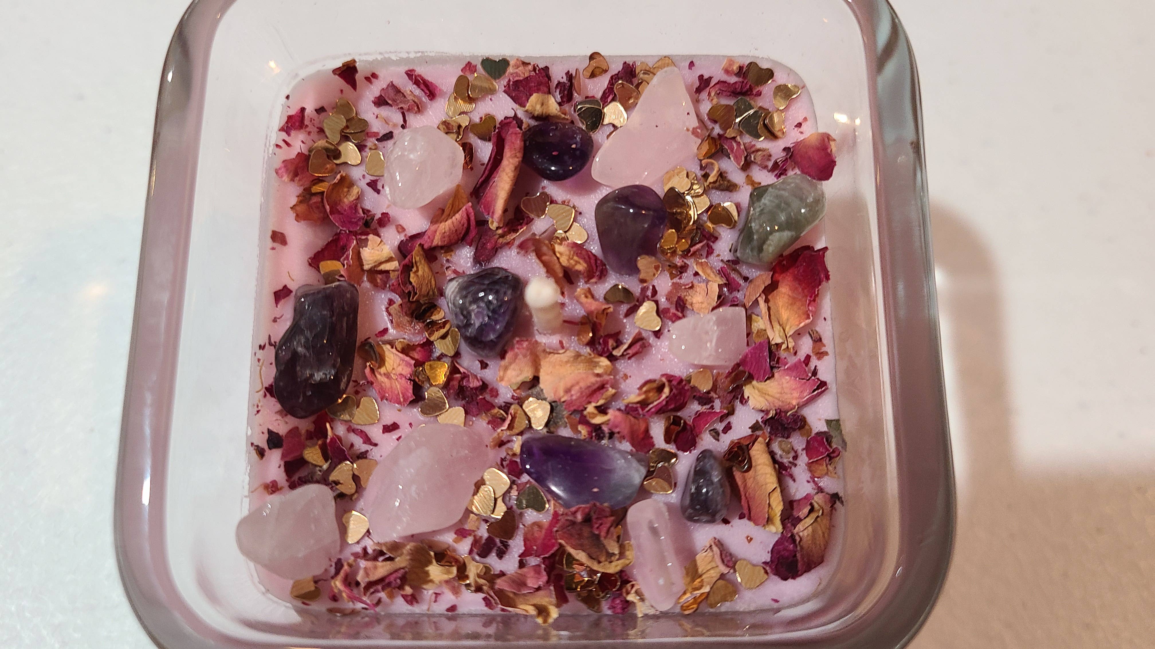 Starstruck Candles - Wholesale Jar/Filled Candle - Manifest Love Crystal Candle0