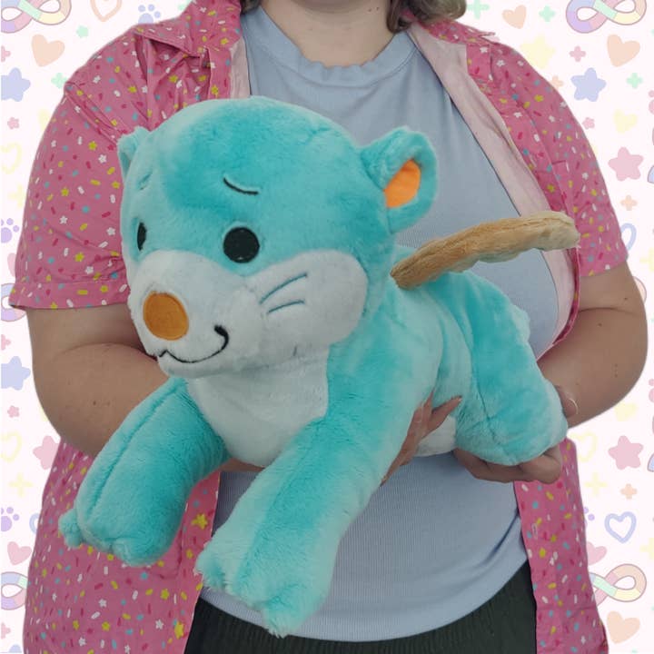 cy the IBS otter-griffin laying cuddle plush for wholesale by Hannimations