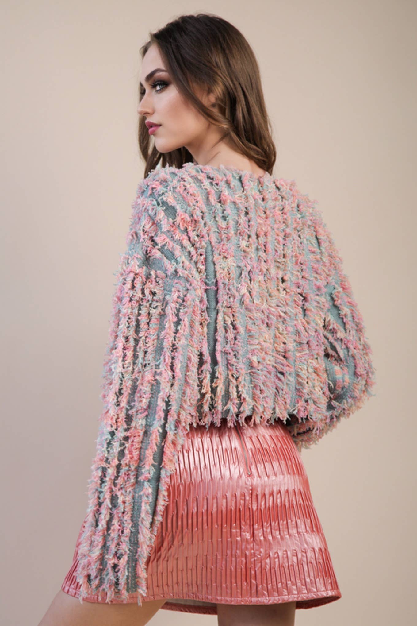 VERY J – Engroshandel Pullover - Dame – 12W3077N-Blød Shaggy Garn Striktrøje Feriejakke8