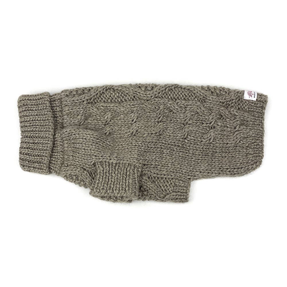 Milltown Brand - Wholesale Pet Sweater - Dog - Fisherman Cable Knit Dog Sweater - Beige4