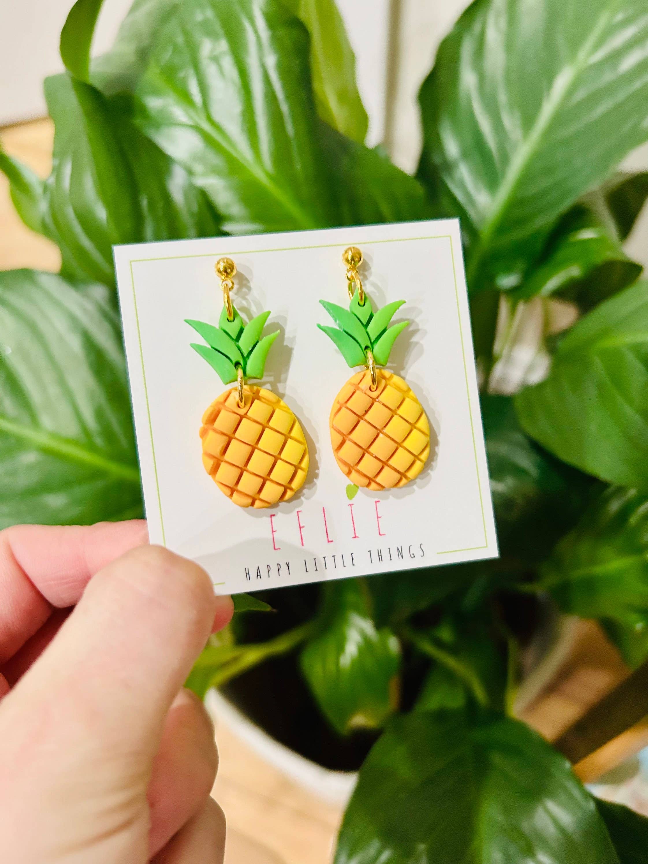 Eflie - Venta al por mayor Pendientes colgantes - Pendientes colgantes con frutas de verano y piña, idea de regalo1