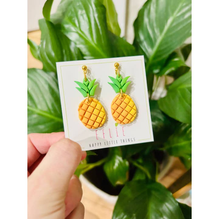 Eflie - Venta al por mayor Pendientes colgantes - Pendientes colgantes con frutas de verano y piña, idea de regalo1