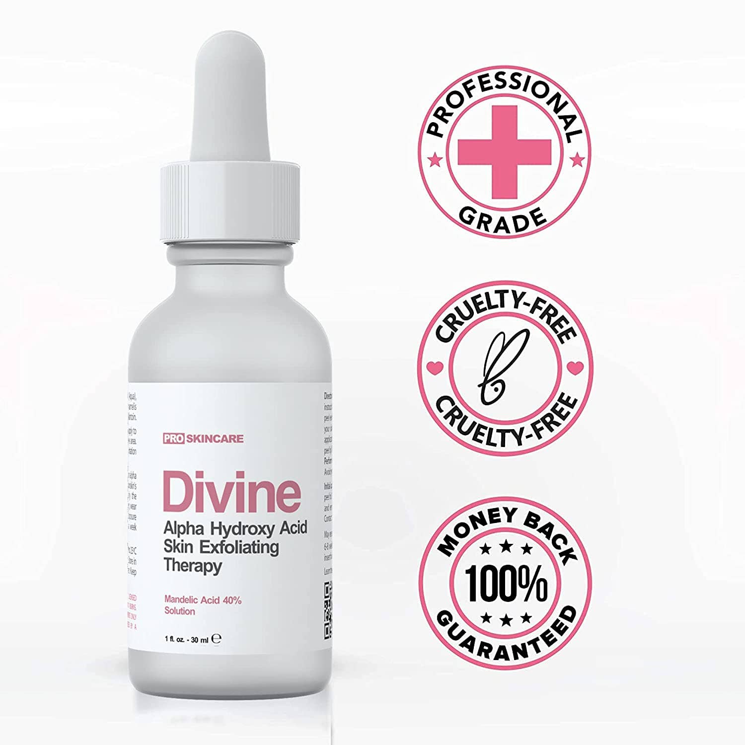 Divine Derriere - Wholesale Facial Peel - Divine Derriere Mandelic Acid 40% Chemical Peel for Face 1oz3
