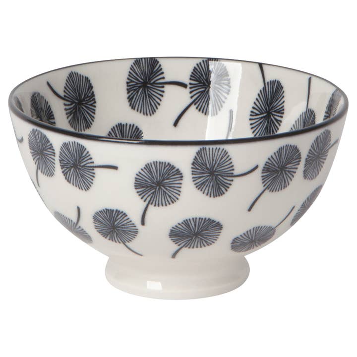Now Designs by Danica - Wholesale Bowl - Gray Dandelion Stamped Bowl 4 inch