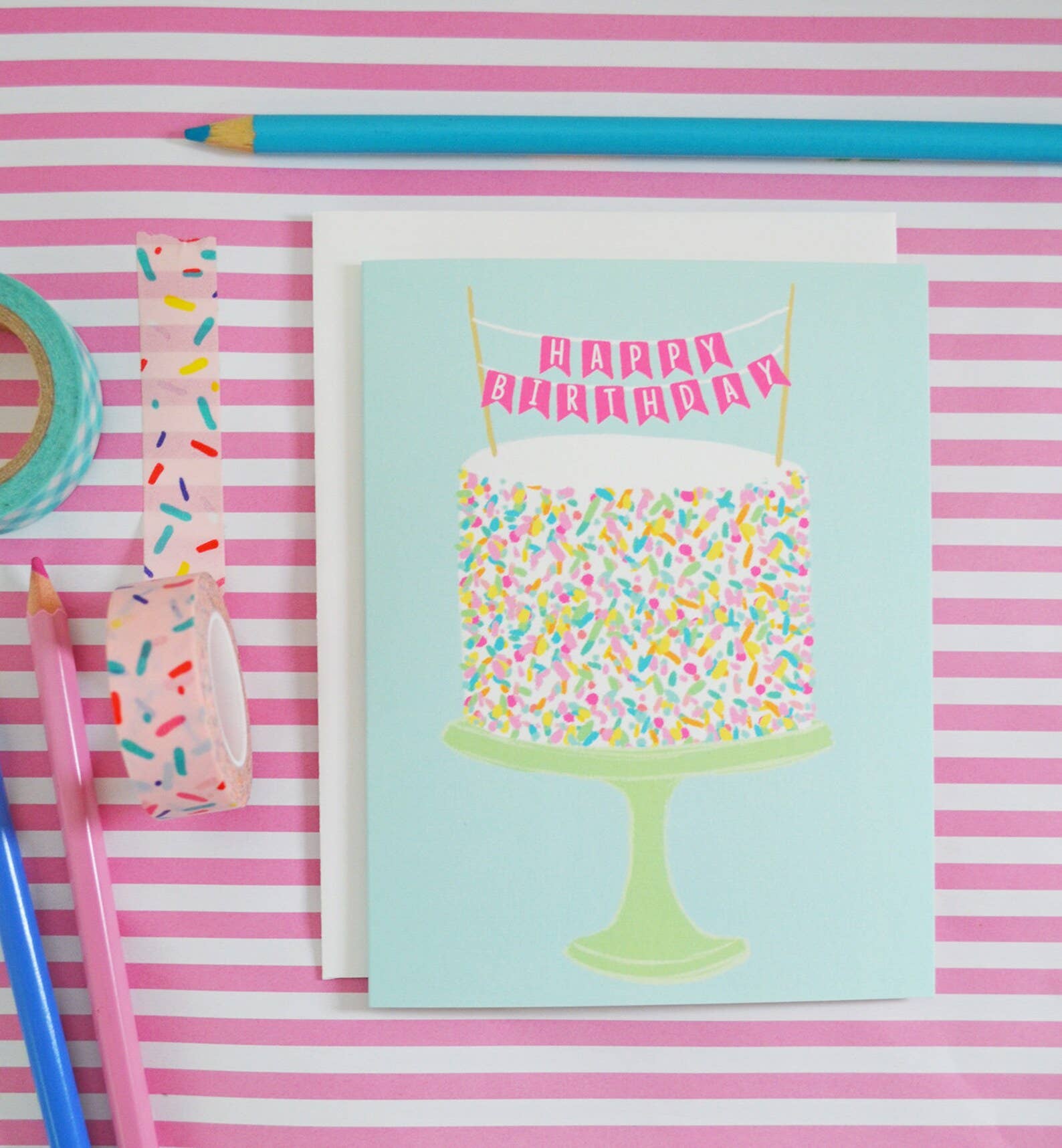 Pen & Paint - Wholesale Birthday Card - Happy Birthday, Sprinkle birthday cake, Birthday card2