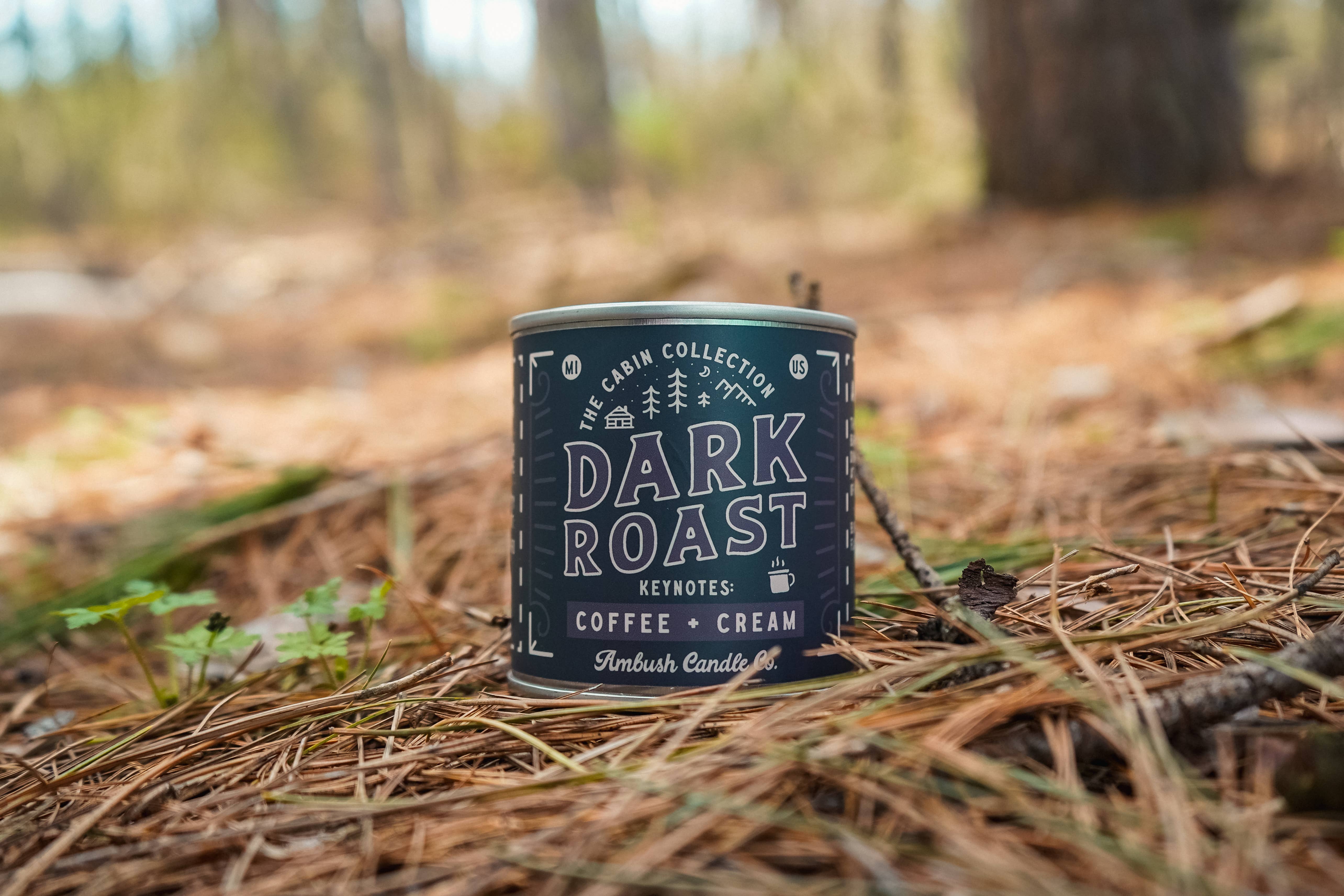 Ambush Candle Co. - Venta al por mayor Velas en tarros - Dark Roast | Vela de soja de 8 oz con café y crema10