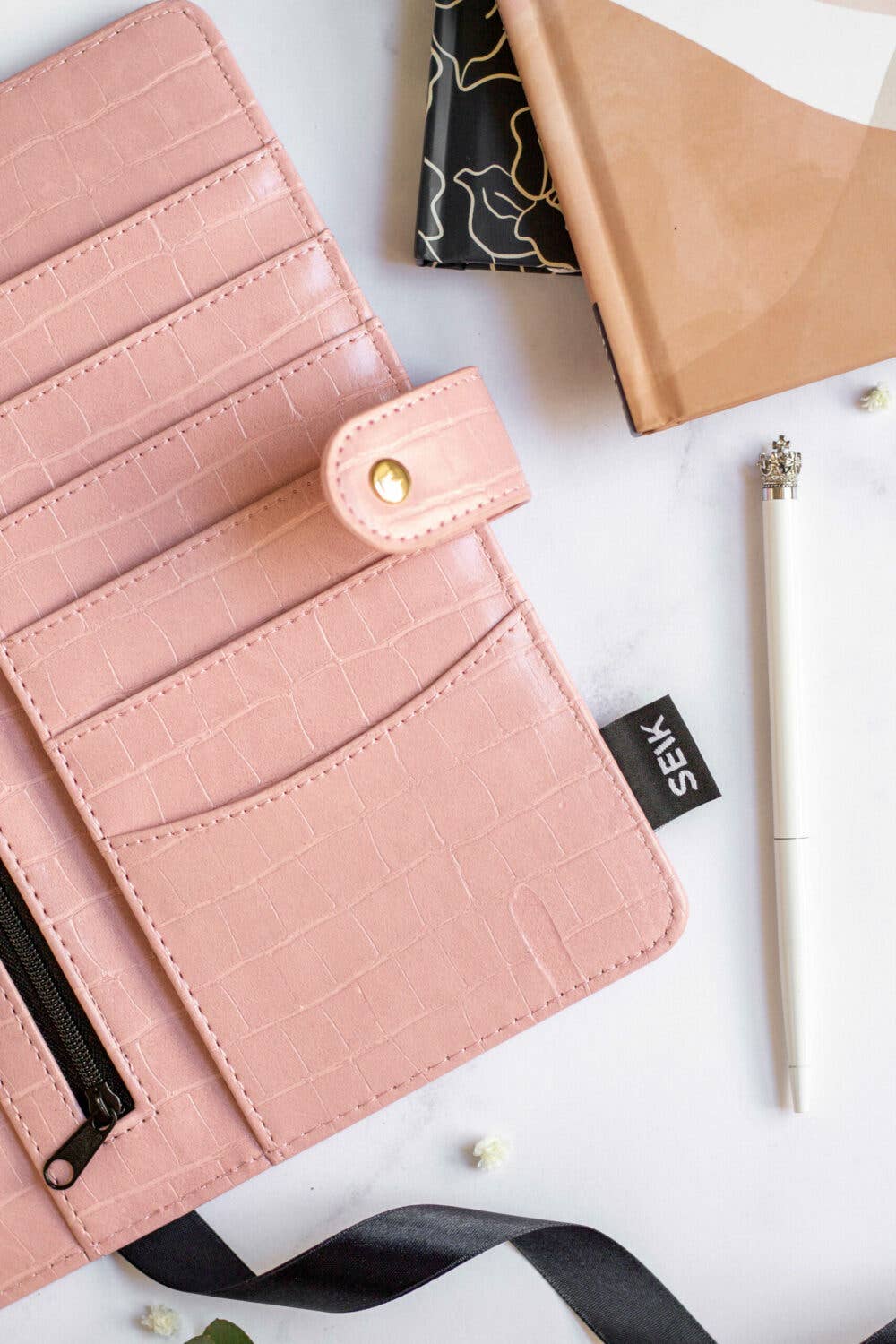 SEIK - Wholesale Binder - Ring binder from premium faux leather A5 (pink)1