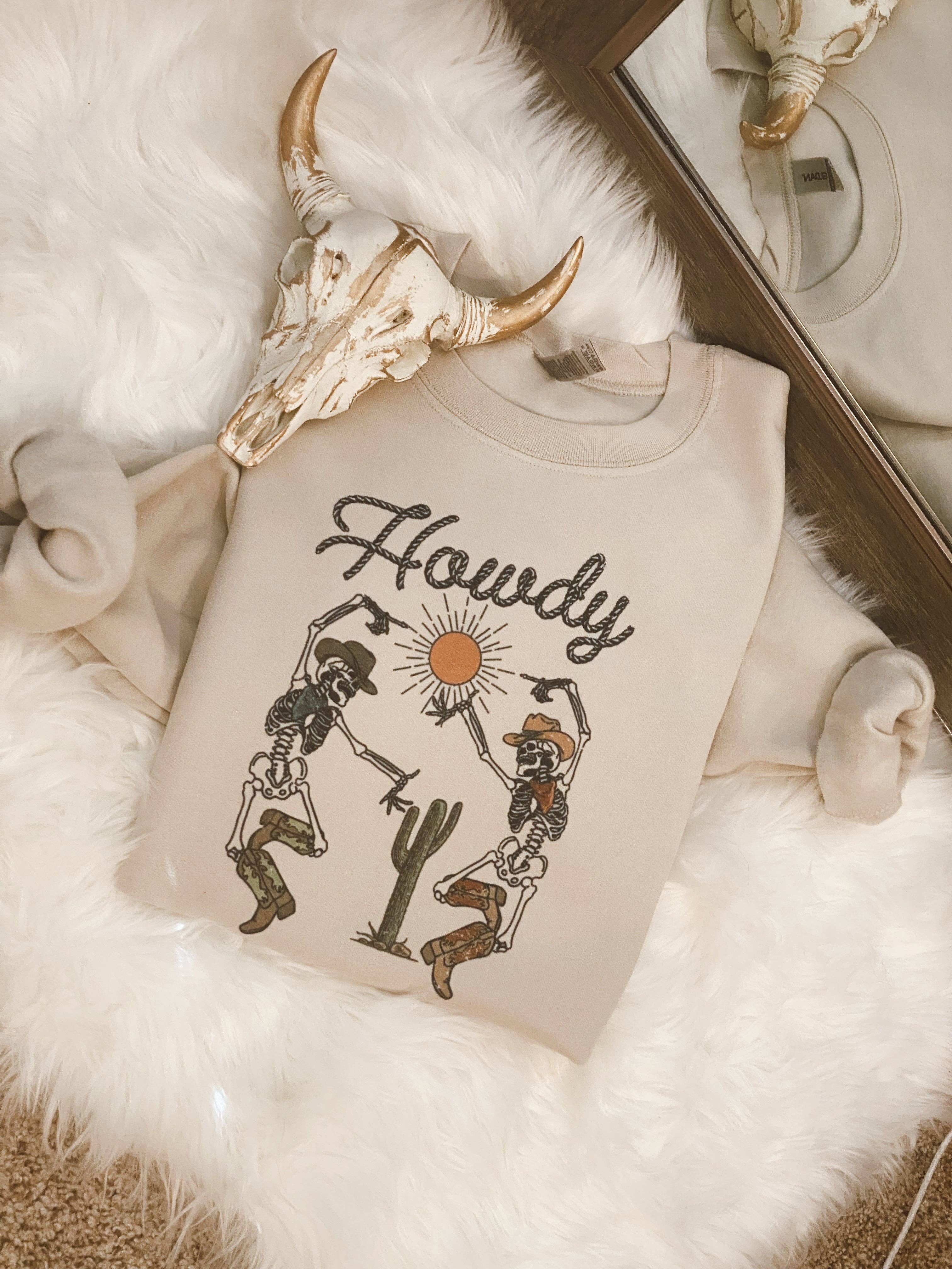 Highland Cactus - Wholesale Graphic Sweatshirt - Women's - Howdy Skellies1