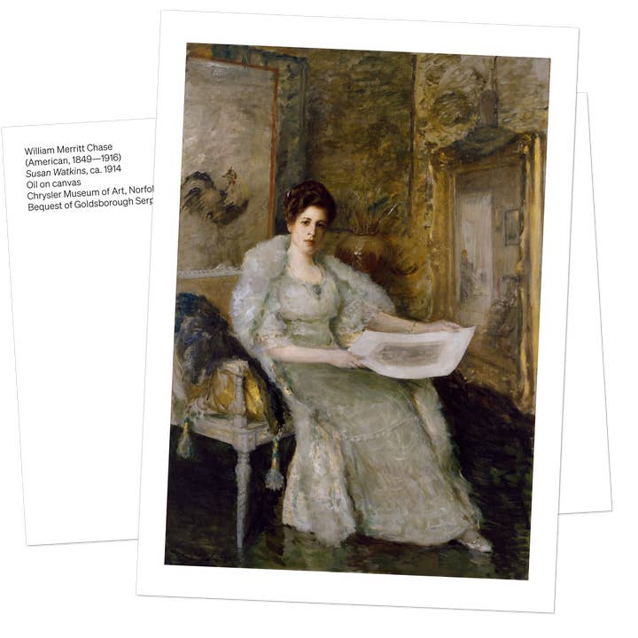 Carte postale de William Merritt Chase : "Susan Watkins" pour la vente par Chrysler Museum of Art