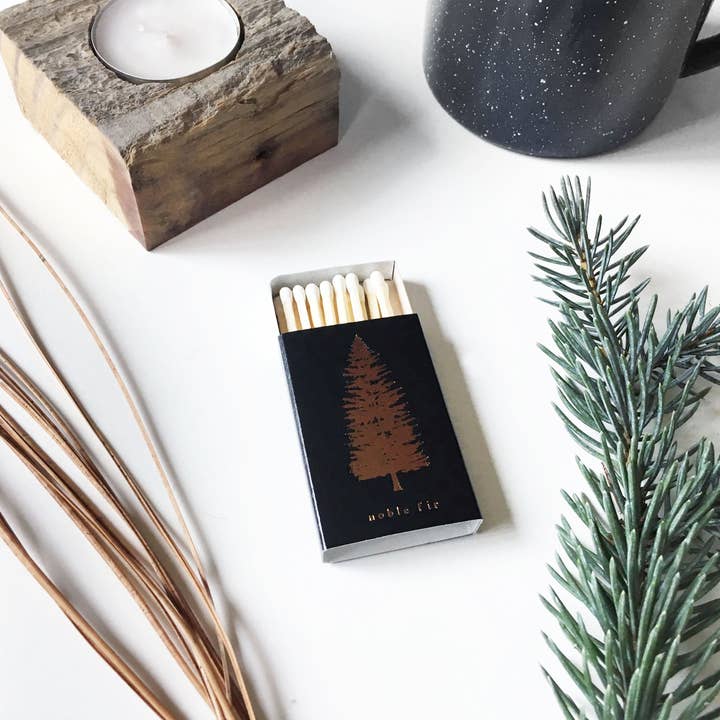 Studio Portmanteau - Wholesale Matches - Noble Fir Tree Matchbox | Magical Evergreen Woods Matches