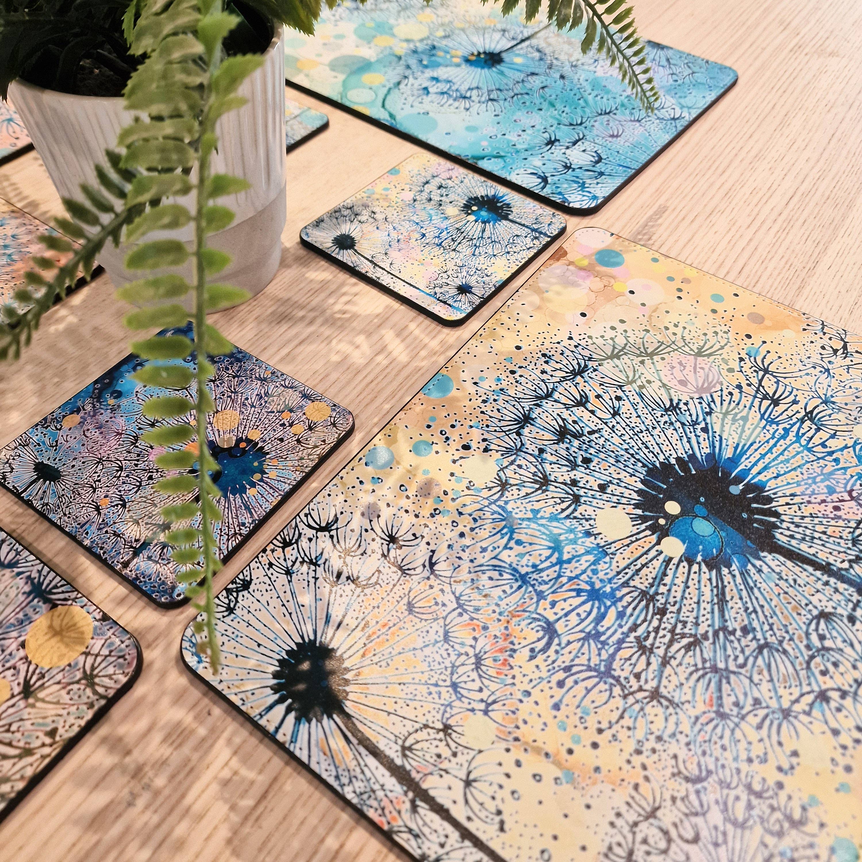 By Jo Crafts – wholesale Placemat – Dandelion Placemat and Coaster Set 23