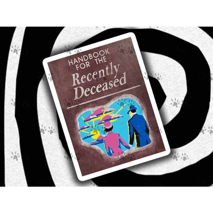 Handboek voor de onlangs overleden sticker, films uit de jaren 80, filmcitaten, grappig, nostalgie uit de jaren 80, laptop, waterfles, beker, koeler, telefoon voor wholesale door The Red Otter