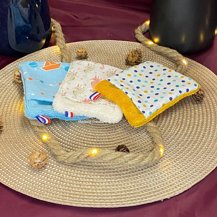 Vändbara tvättlappar (förpackning om 2) för wholesale av Madame Créaffaire