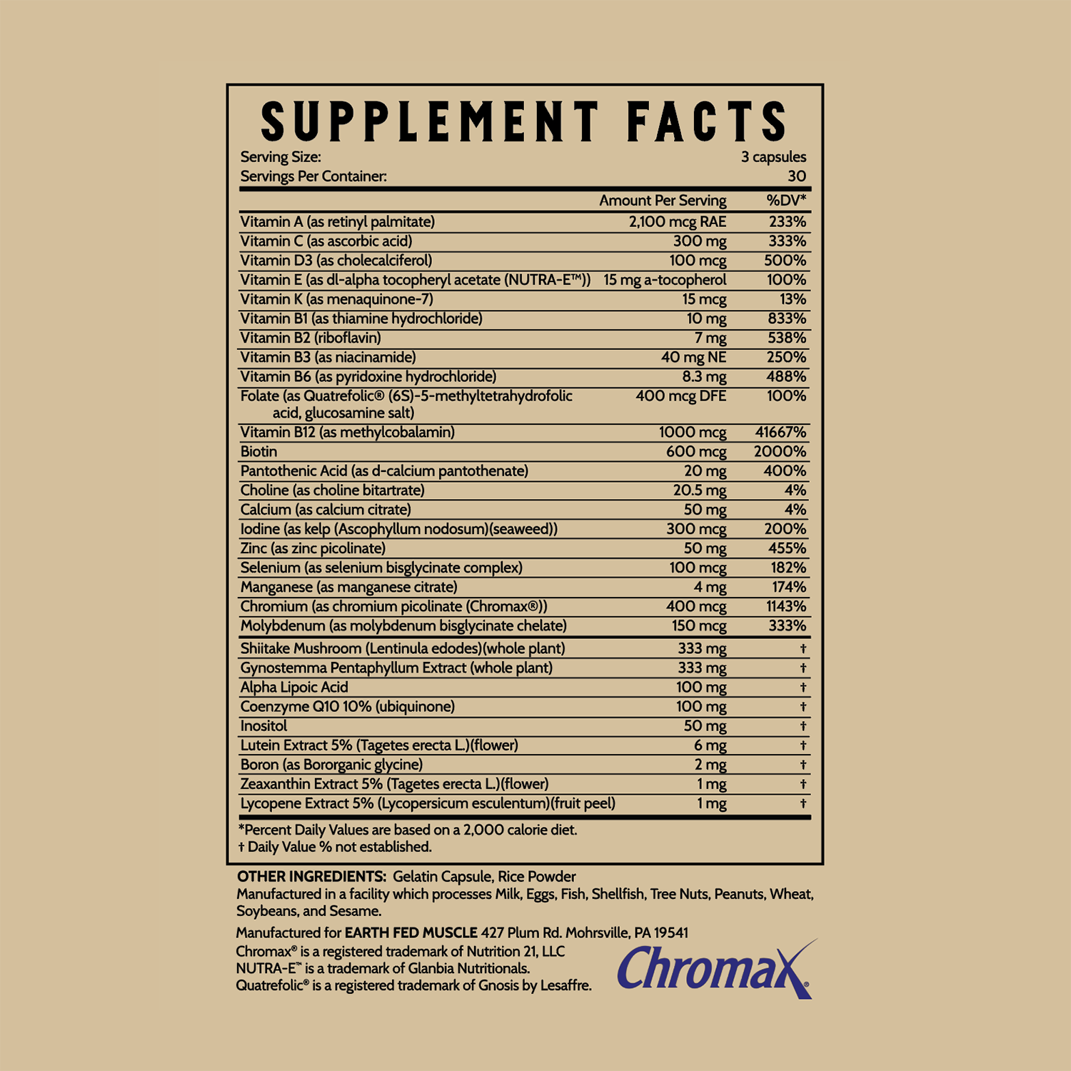 Earth Fed Muscle - Wholesale Oral Supplement/Vitamin - Morning Ritual Multivitamin6