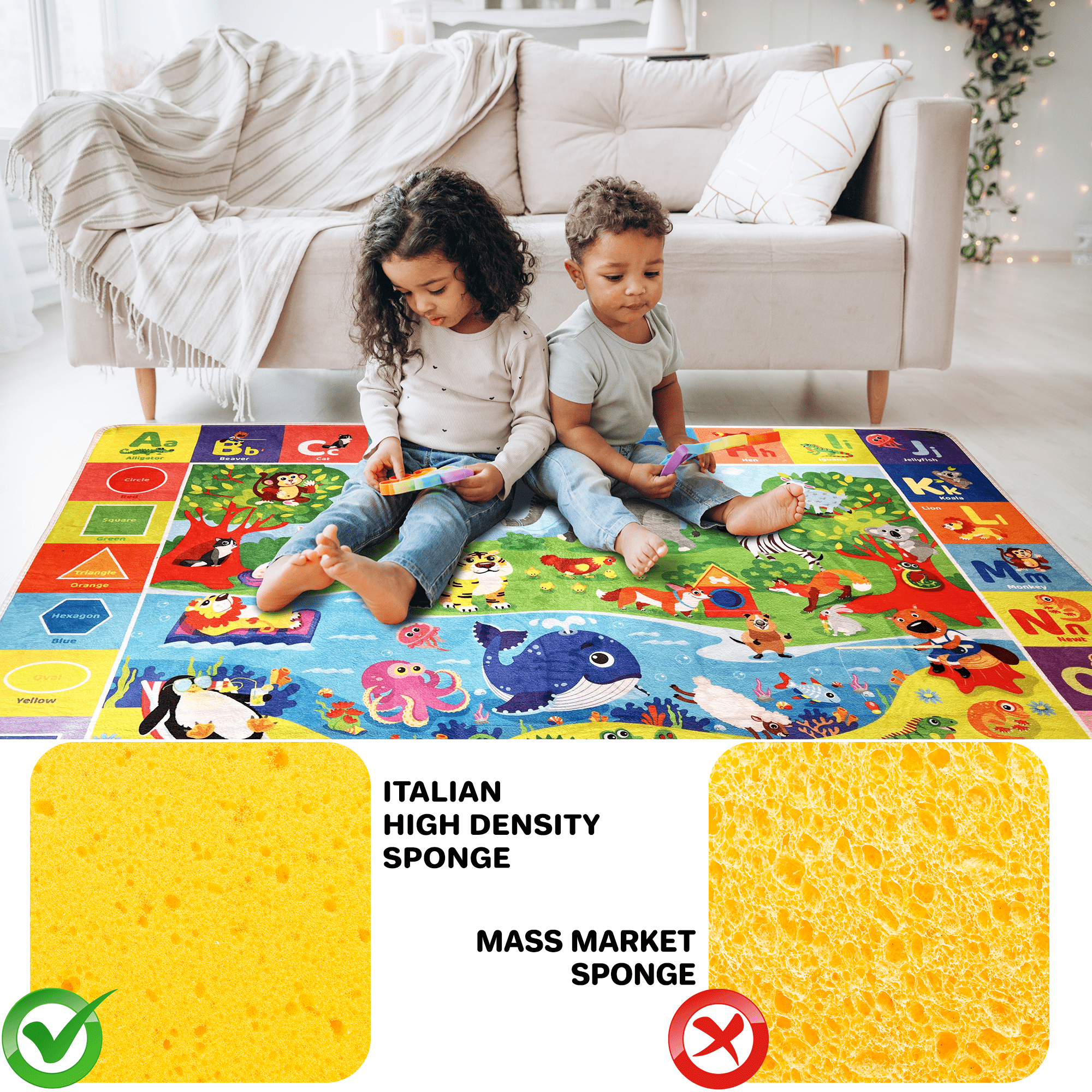 QUOKKA - Wholesale Play Mat - Kids & Baby - Baby Plush Mat | Plush ABC Playmat for Toddlers and Infants4