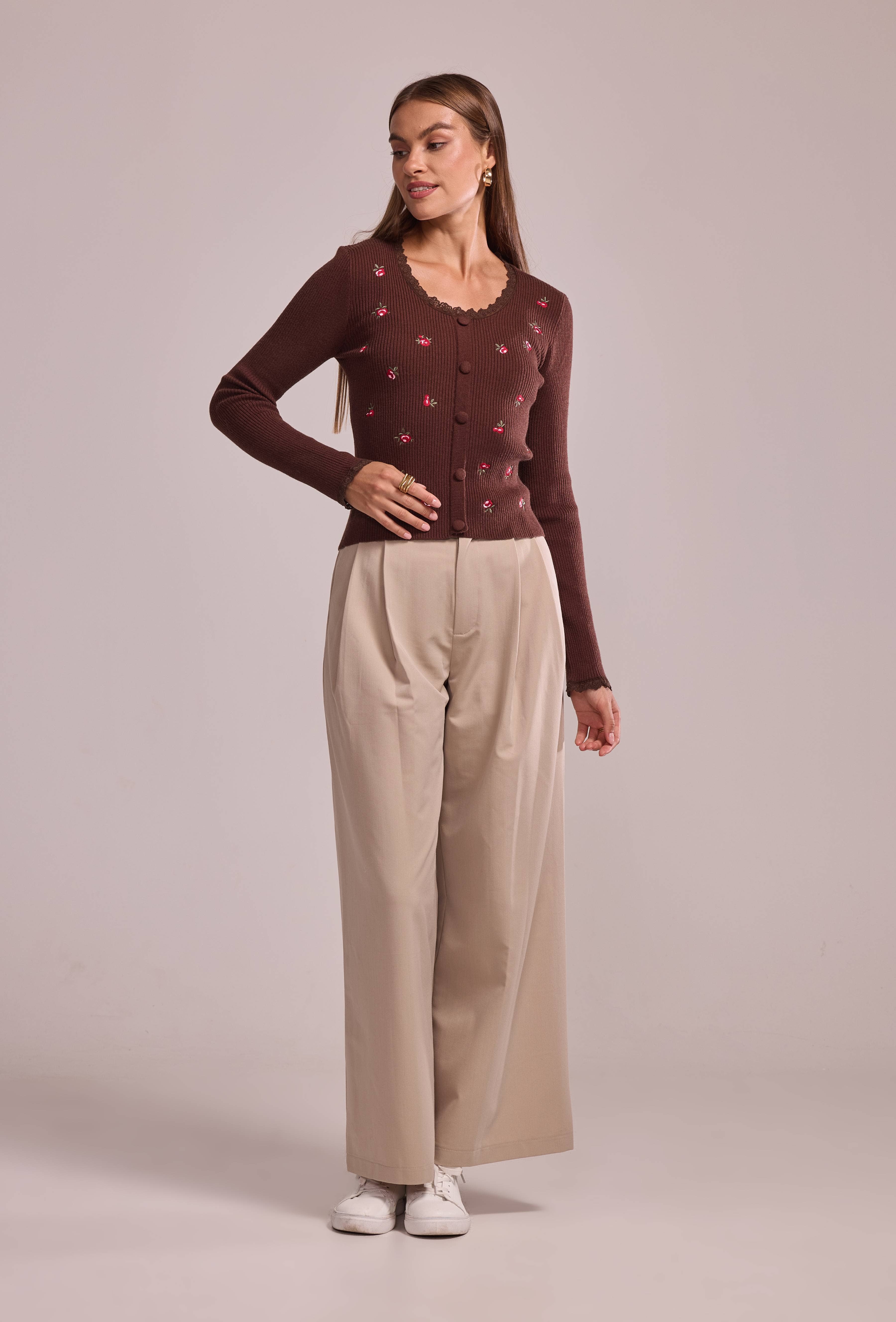 Cherry Paris - Wholesale Knit Sweater - Women's - Pull Ysée - IY2570219