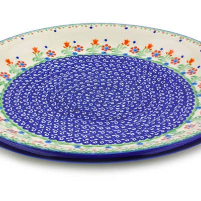 Plate 13" Spring Flowers Theme for wholesale by Polmedia Polish Pottery