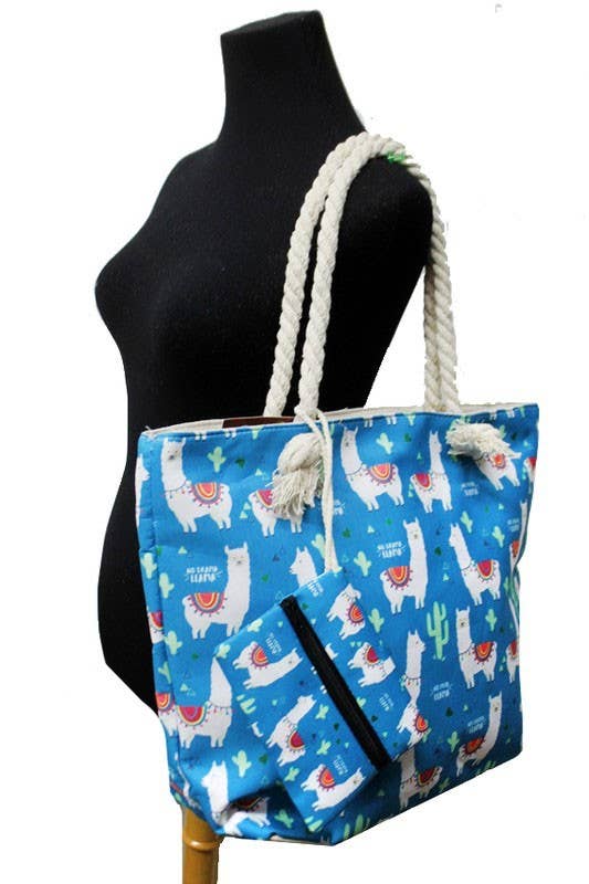 Cap Zone - Wholesale Tote Bag - Women's - Llama And Cactus Tote Bag3