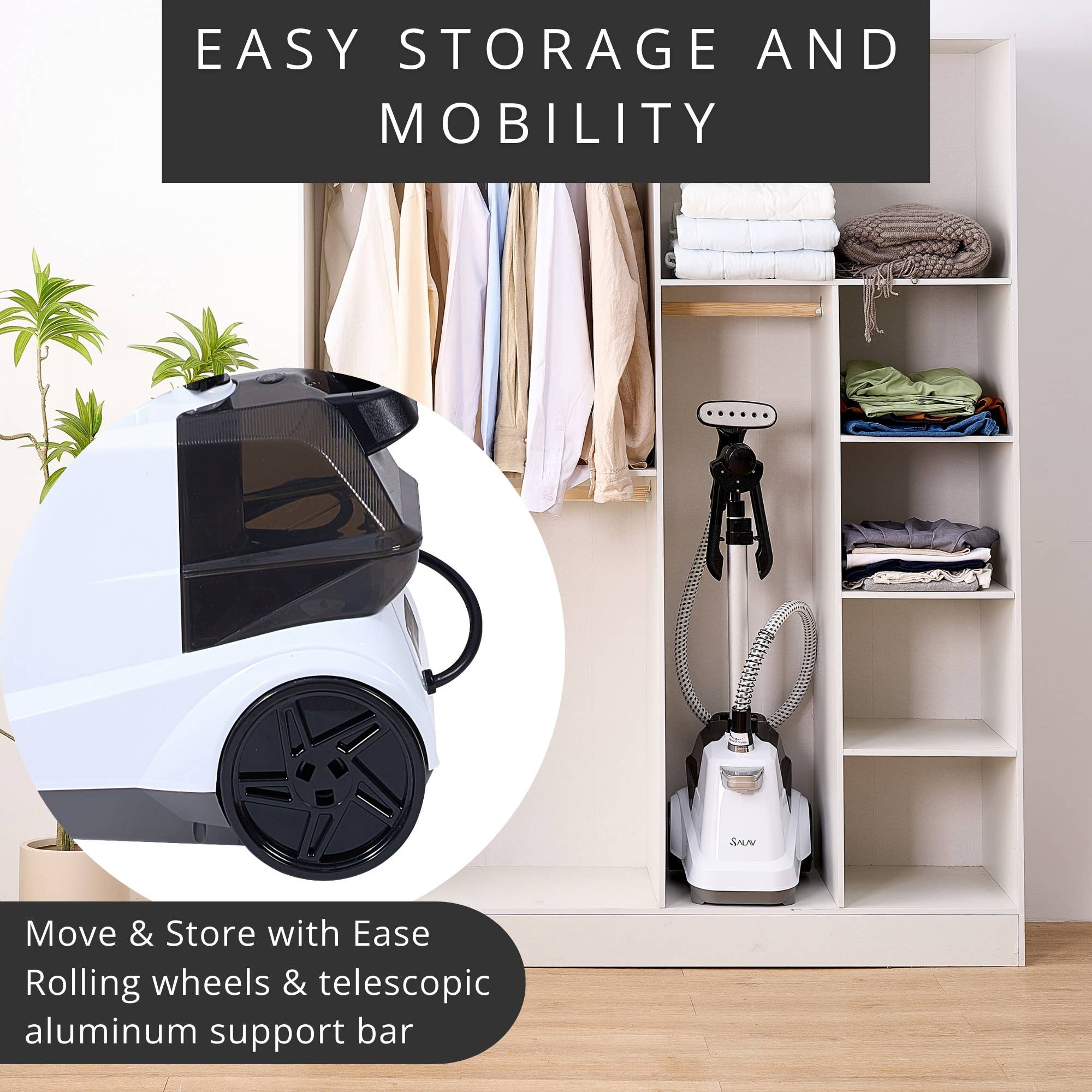 Salav-True & Tidy – Máquina de engomar a vapor por atacado – Passadeira a Vapor Comercial Salav com Desligamento Automático Integrado15