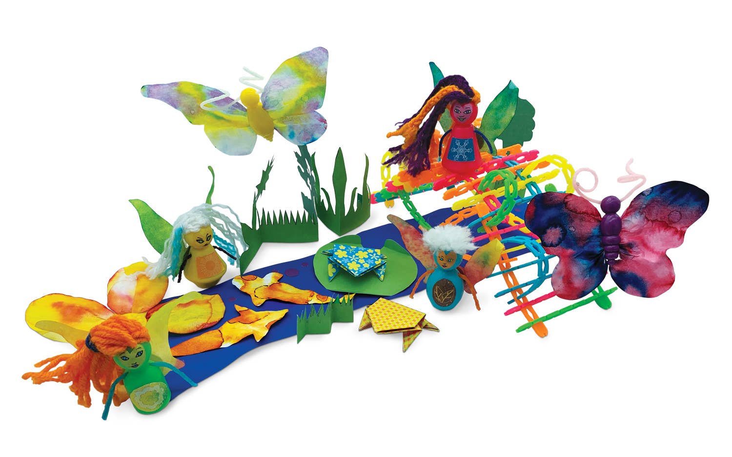 Roylco - Vente Kit de bricolage – enfant - Jar-It Crafts : Kit de marionnettes à doigts fées3