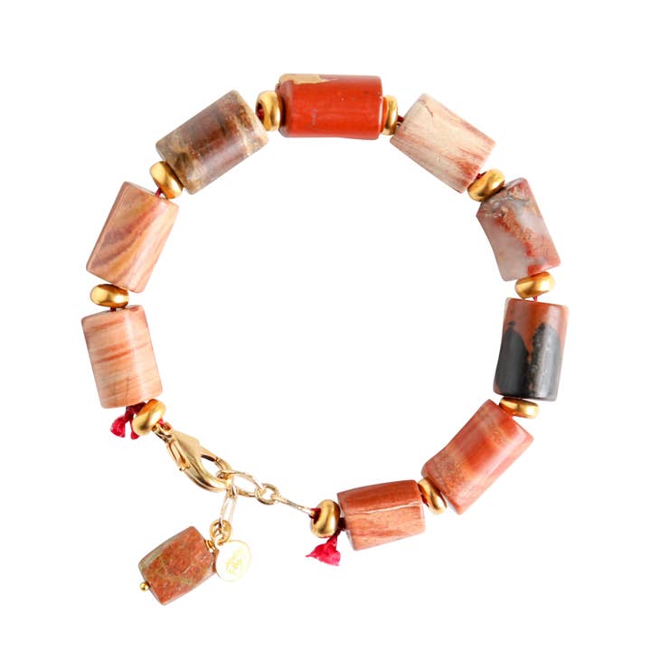Keystone Bracelet in Brick Jasper for wholesale by Catherine Page Jewelry