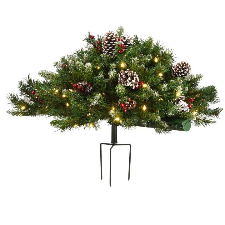 33 in. Pre-Lit Frosted Berry Urn Filler withLED Lights for wholesale by National Tree Company