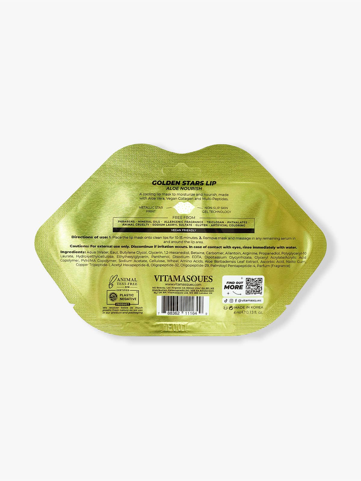 Vitamasques US - Wholesale Lip Treatment/Mask - Gold Star Lip Mask
5