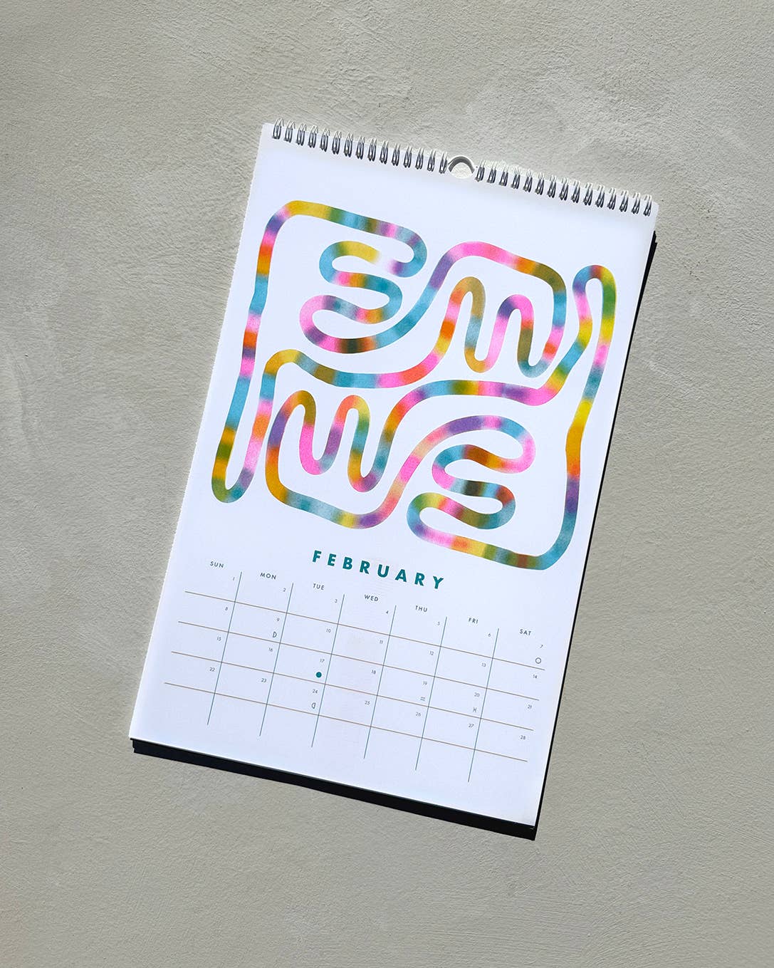 Robyn A. Frank Artworks – Engroshandel Kalender – 2026 Risograph Vægkalender - Abstrakt Kunst6