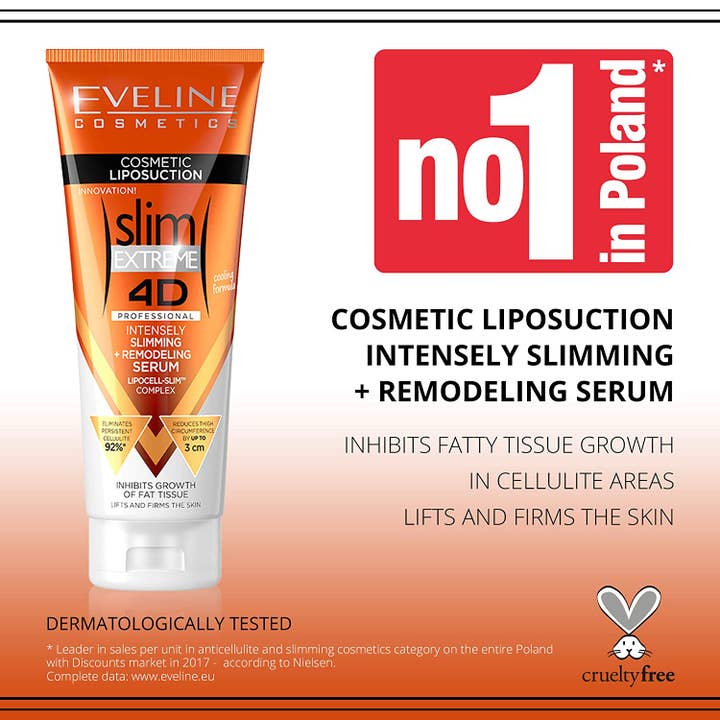 Eveline Cosmetics - Wholesale Anti-Aging Moisturizer - Slim Extreme 4D Liposuction Slimming and Remodeling Serum
