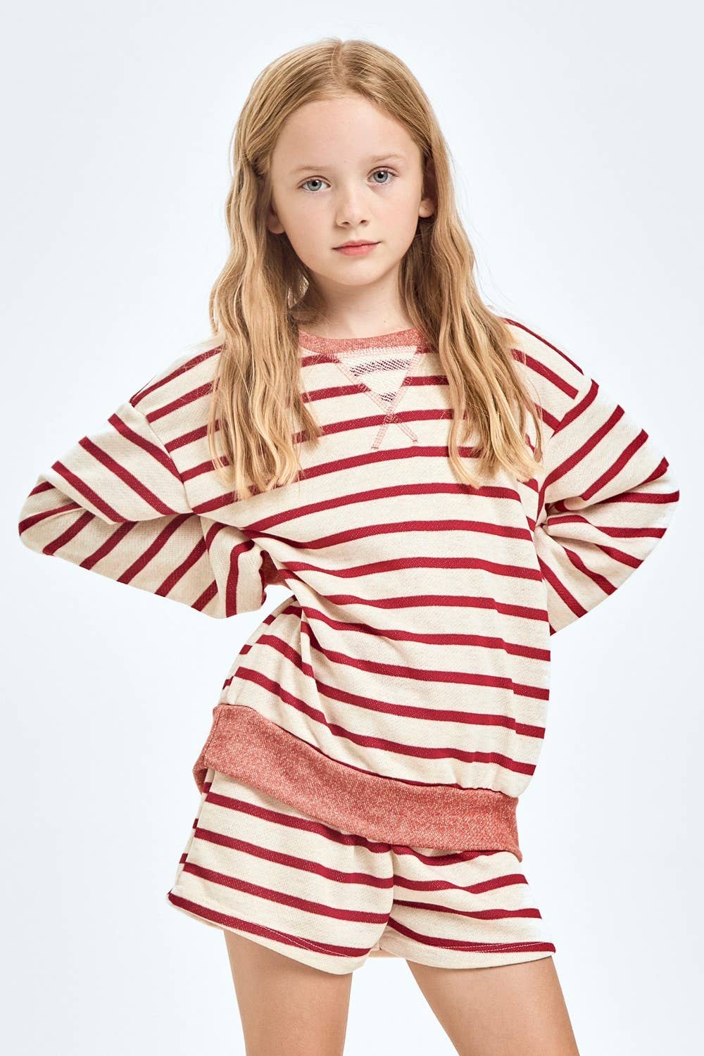 Good Girl - Wholesale Sweatshirt - Kids - Stripe French Terry Sweatshirt17