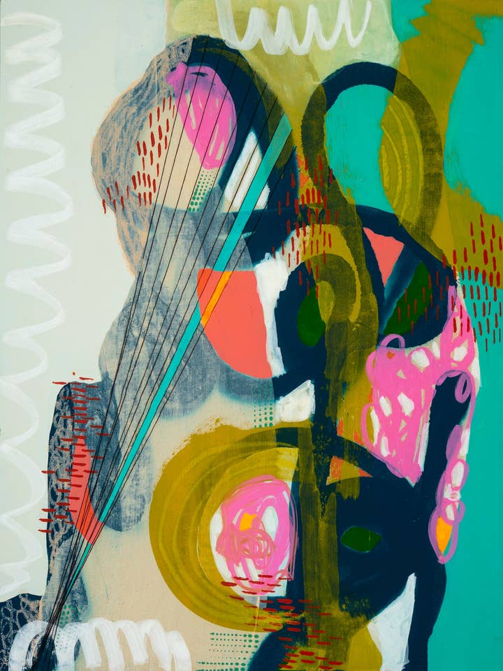 Fine Art Giclée-Druck "Neon Swim" für den Großhandel von Art by Ashley Reynolds