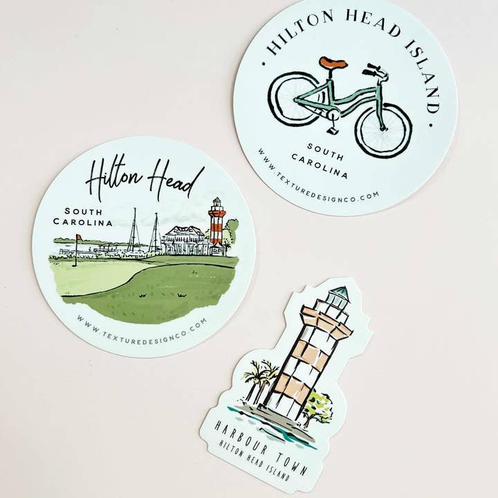 Texture Design Co – Engroshandel Klistermærke – Sherbet Painted Streets - Hilton Head klistermærke1