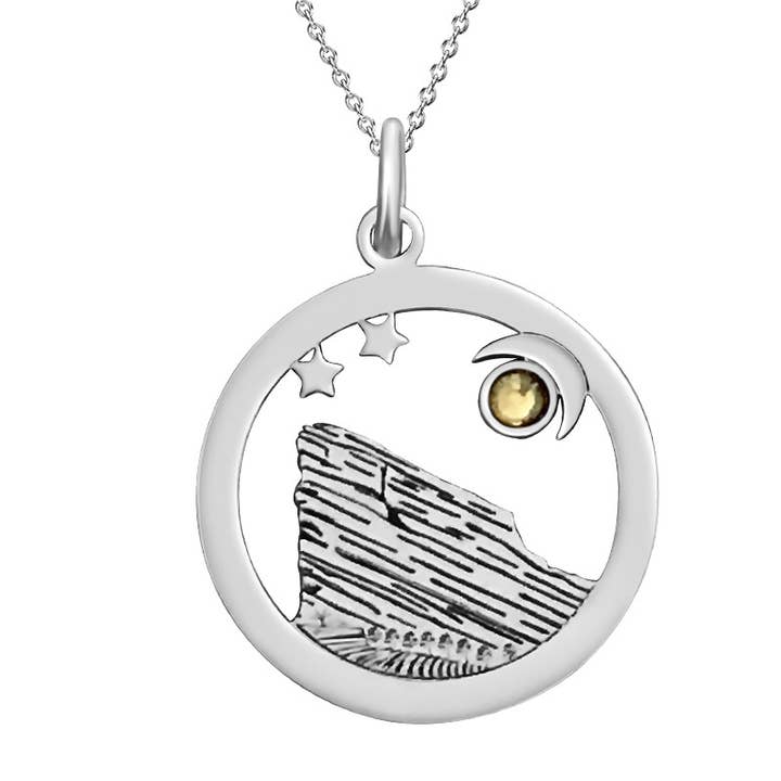 Sterling zilveren hanger van Colorado Landmark Red Rock - 19mm voor wholesale door Kavalis