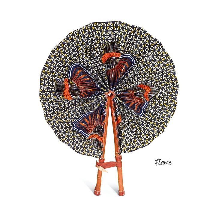 Ti-a Woven Goods - Wholesale Handheld Folding Fan - African Fabric Fan11