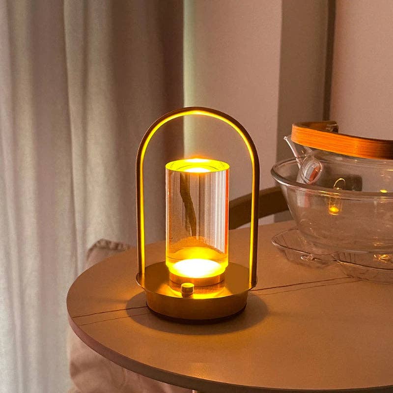 Kiyo Home - Wholesale Accent/Desk Lamp - Portable Crystal Lamp | USB-Rechargeable | Iron + Acrylic6